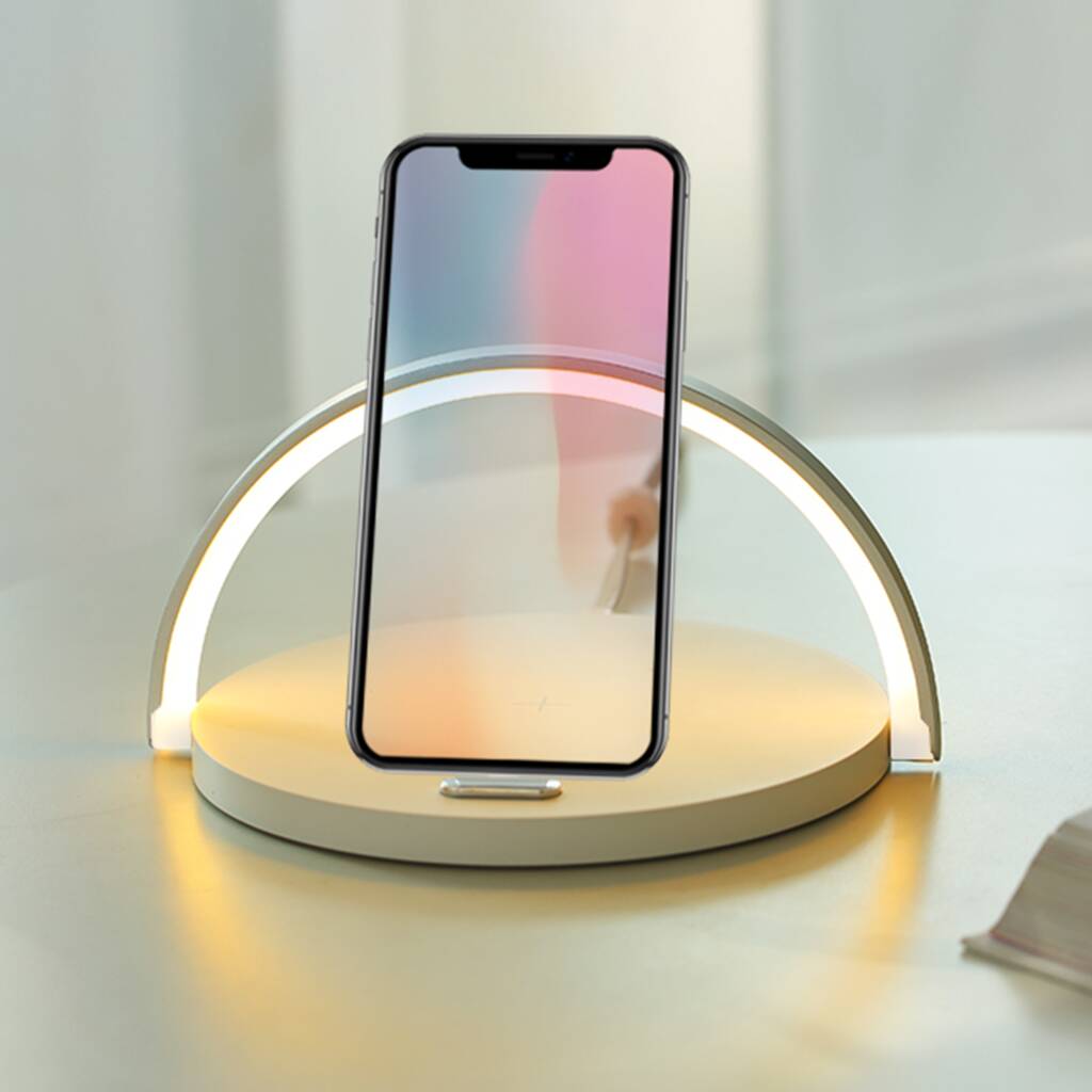 LED Lamp With Wireless Charger By My Smart Home Hub