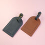 Personalised Pebble Grain Leather Luggage Tag, thumbnail 2 of 9