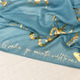 Personalised Message Metallic Gold Butterfly Scarf, thumbnail 8 of 8