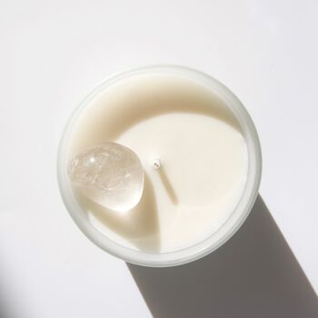 April Birthstone Clear Quartz Crystal Candle, 2 of 6