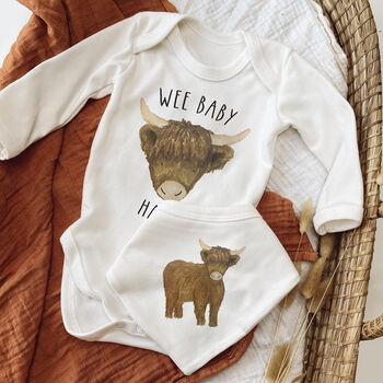 Wee Baby Highland Cow New Baby Gift Set, 5 of 7