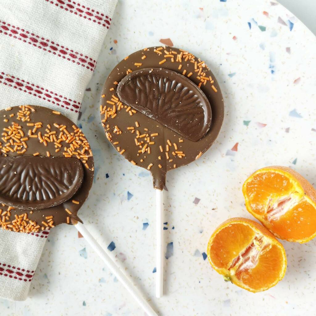 Orange Chocolate Segment Lollipop