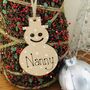 Personalised Snowman Christmas Tree Decoration, thumbnail 2 of 2