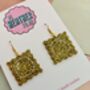 Ravioli Pasta Glitter Earrings / Gift For Foodie / Italian Inspired Jewellery / Fun Accessories, thumbnail 5 of 5