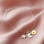 Personalised Mixed Gold Sun Moon And Star Bracelet, thumbnail 1 of 6