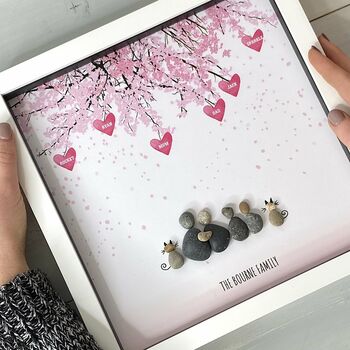 Personalised Blossom Family Tree Pebble Picture, 2 of 3