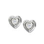 Emily And Ophelia Diamond Heart Earrings, thumbnail 2 of 4
