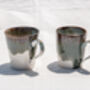 Green U Shaped Handmade Porcelain Mug, thumbnail 9 of 9