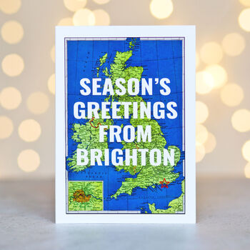 Personalised UK Map Christmas Card Packs, 4 of 6