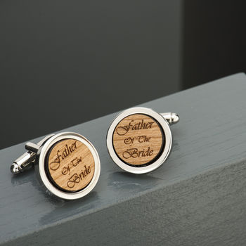 Personalised Wooden Wedding Party Cufflinks, 4 of 7