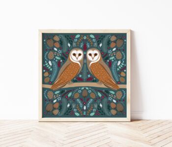 Folk Owls Print, 2 of 2