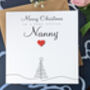 Personalised Handmade Christmas Card For Special Nan, thumbnail 2 of 4