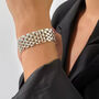 Silver Plated Chain Statement Necklace, thumbnail 3 of 9