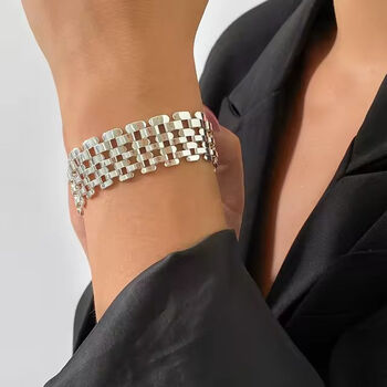 Silver Plated Chain Statement Necklace, 3 of 9