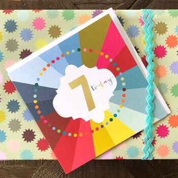 Colourful Cloud 7th Birthday Card, 4 of 5