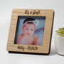 Personalised It's A Girl Solid Oak Photo Frame, thumbnail 1 of 8