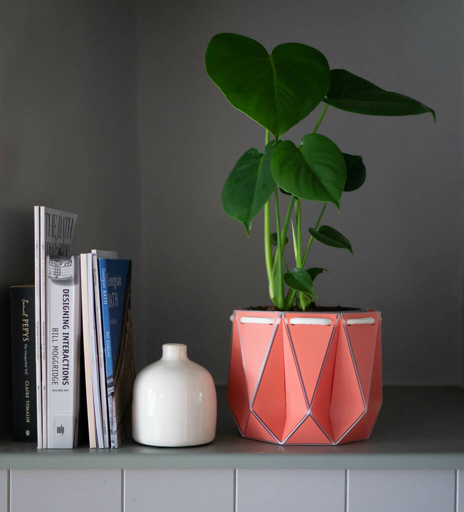 Origami Self Watering Eco Plant Pot: 18cm | Coral, 1 of 6