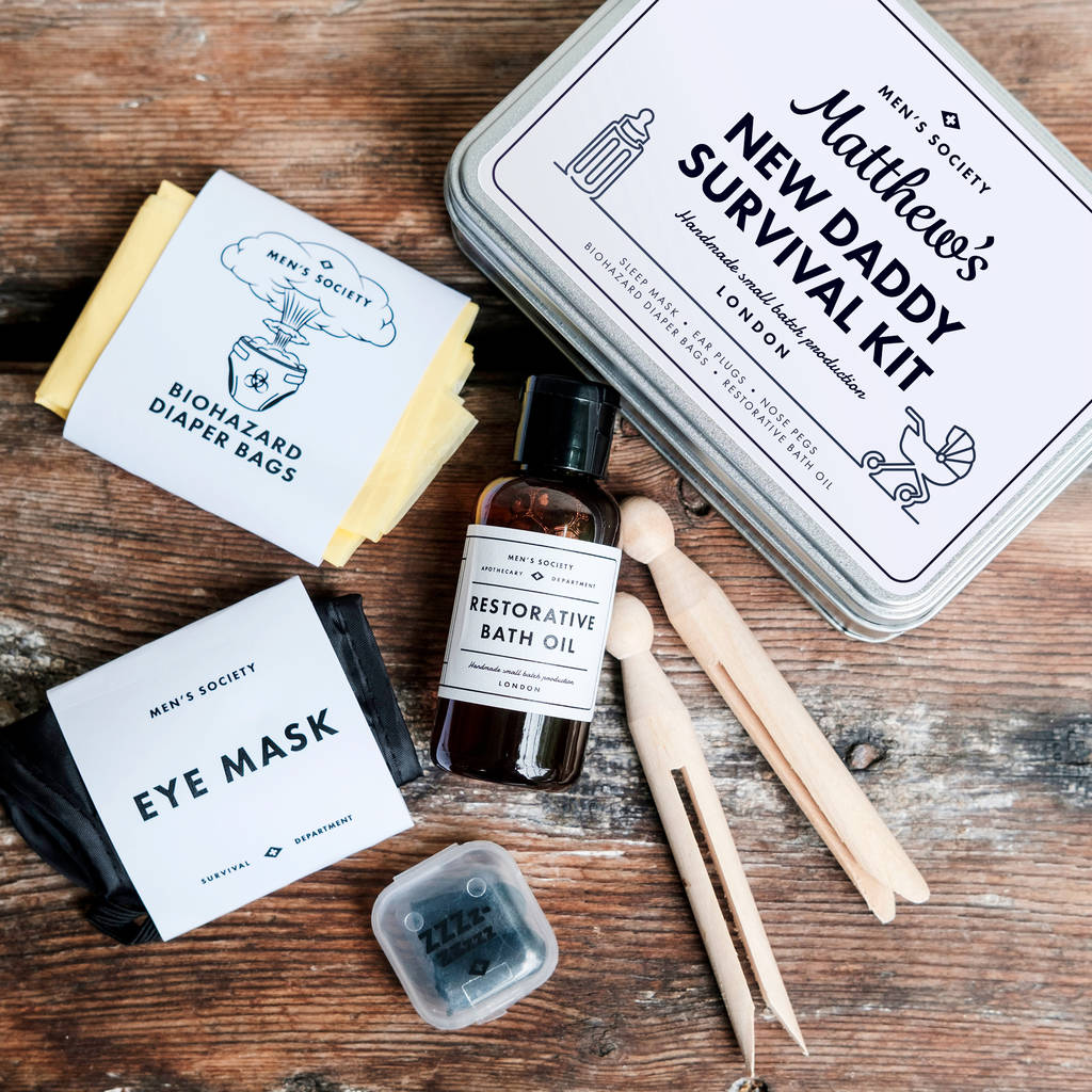 Personalised New Daddy Survival Kit By Men's Society