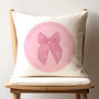 'Ribbon Bow' New Baby Girl / Christening Cushion, thumbnail 2 of 2