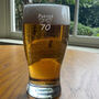 70th Birthday Bow Tie Beer Glass, thumbnail 5 of 9