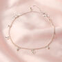 Sterling Silver Star Moon Multi Dangle Anklet, thumbnail 2 of 6