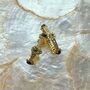 Smoky Quartz Gemstone 18k Gold Plated Stacking Ring, thumbnail 4 of 6