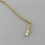 Handmade Solid 18ct Gold Diamond Or Moissanite Twist Bar Necklace, thumbnail 1 of 6