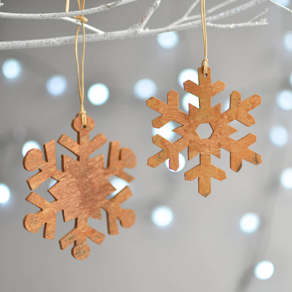 Wooden Cinnamon Snowflake Christmas Decoration By Nom ...
