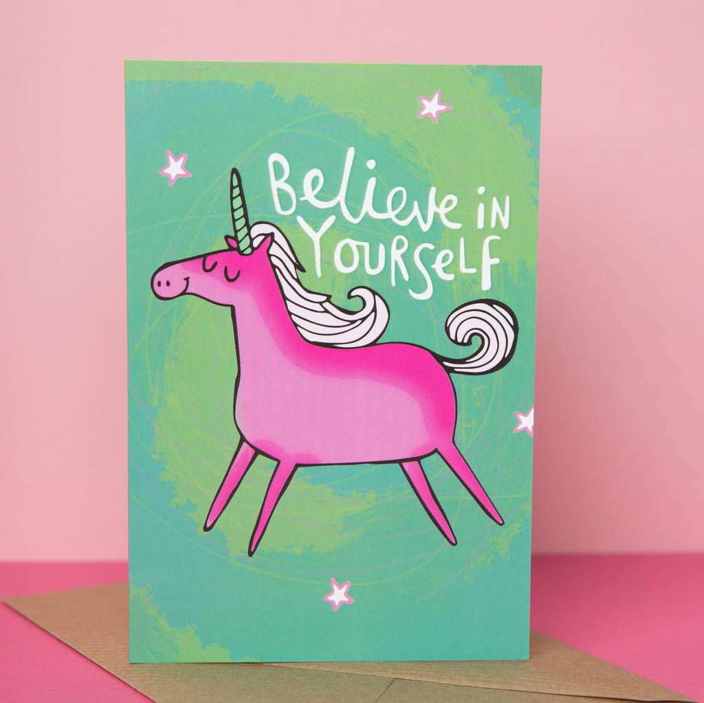 Download believe in yourself unicorn card by katie abey design ...