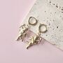 Cherub Angel Huggie Earrings, thumbnail 2 of 3