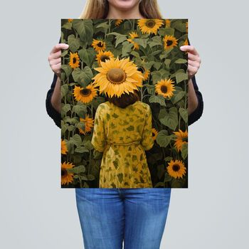 Shelter Of The Sunflowers Yellow Green Wall Art Print, 2 of 6