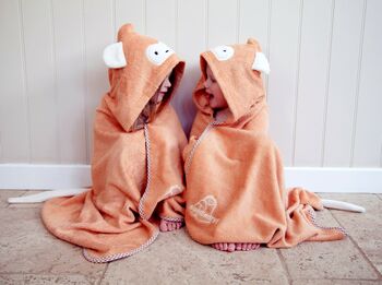 Personalised Cuddlemonkey Bamboo Soft Hooded Towel, 6 of 9