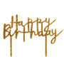 Happy Birthday Gold Acrylic Cake Topper, thumbnail 2 of 2