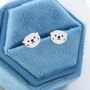 Otter Head Stud Earrings In Sterling Silver, thumbnail 1 of 12