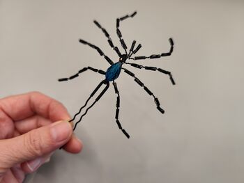 Handcrafted Beaded Spider Hair Pin – Halloween Accessory, 8 of 8
