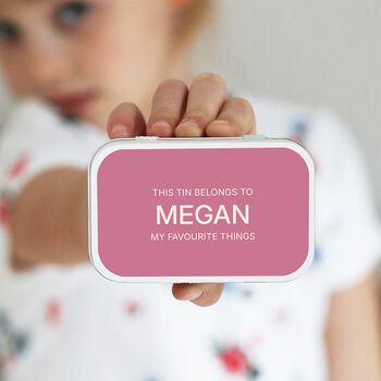 Personalised Plain Text Keepsake Tin, 3 of 5