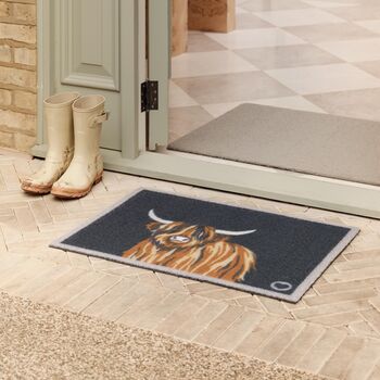 Hug Rug Outdoor Highland Cow Door Mat, 2 of 4