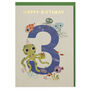 Wonderful Age Three 'Happy Birthday' Under The Sea Card, thumbnail 1 of 2