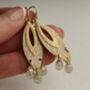 Art Deco Chandelier Earrings With Pearl Glass Drops, thumbnail 1 of 10