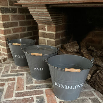Fireside Bucket Collection Ash, Coal And Kindling, 6 of 6