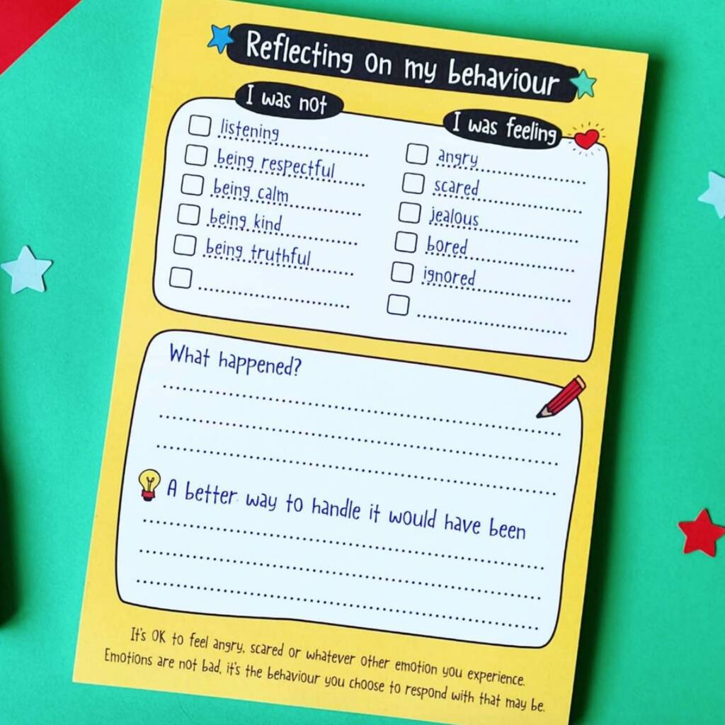 Reflect On Your Behaviour A5 Notepad