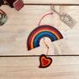 Rainbow And Heart Stained Glass Effect Sun Catcher, thumbnail 9 of 10