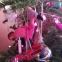 Handmade Felt Skiing Flamingo Christmas Decoration, thumbnail 3 of 3