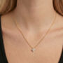 Kinmokusei 18 K Gold Plated Floral Pendant Necklace, thumbnail 5 of 6