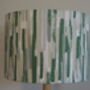Abstract Green Lines Handmade Lampshade, thumbnail 3 of 9