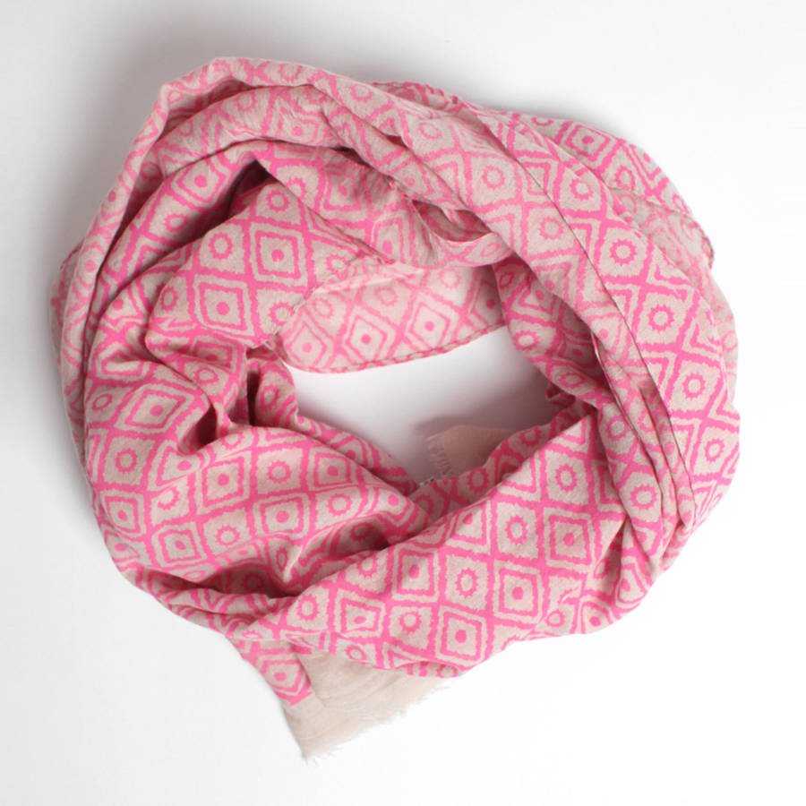 Diamond Print Scarf By Bohemia | notonthehighstreet.com