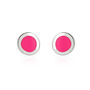 Electric Pink Enamel Studs, thumbnail 1 of 3