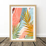 Colourful Abstract Leaf Art Print, thumbnail 8 of 10