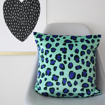Velvet Leopard Print Cushion, 6 of 12