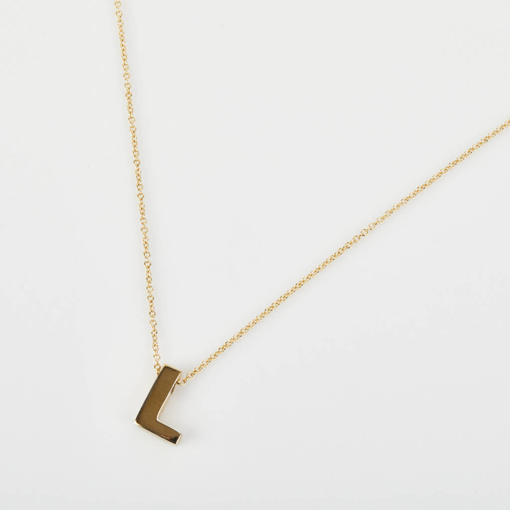 18ct Yellow Gold Initial Necklace By Sophia Perez Jewellery